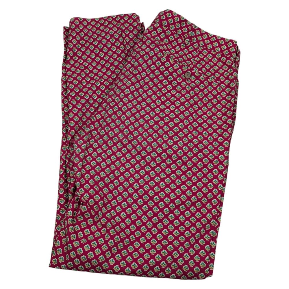 Vintage Polo Golf Ralph Lauren 100%‎ Cotton Golf Pants Red Plants 34x32 90s